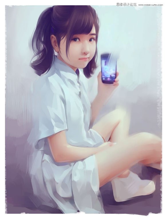 Photoshop结合SAI给儿童照片唯美转手绘效果