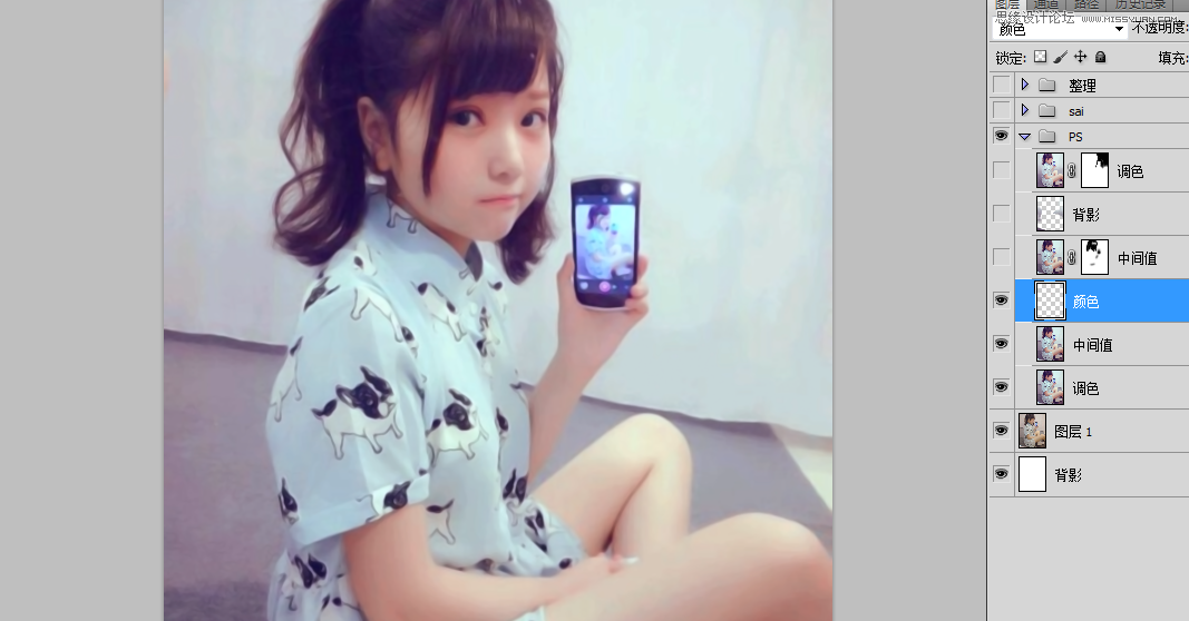 Photoshop结合SAI给儿童照片唯美转手绘效果