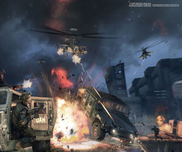 Photoshop合成创意的游戏海报效果图