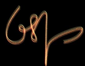 PS制作梦幻绚丽的光丝艺术字教程