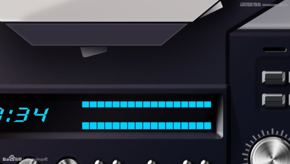 Photoshop临摹超逼真的录音机图标教程