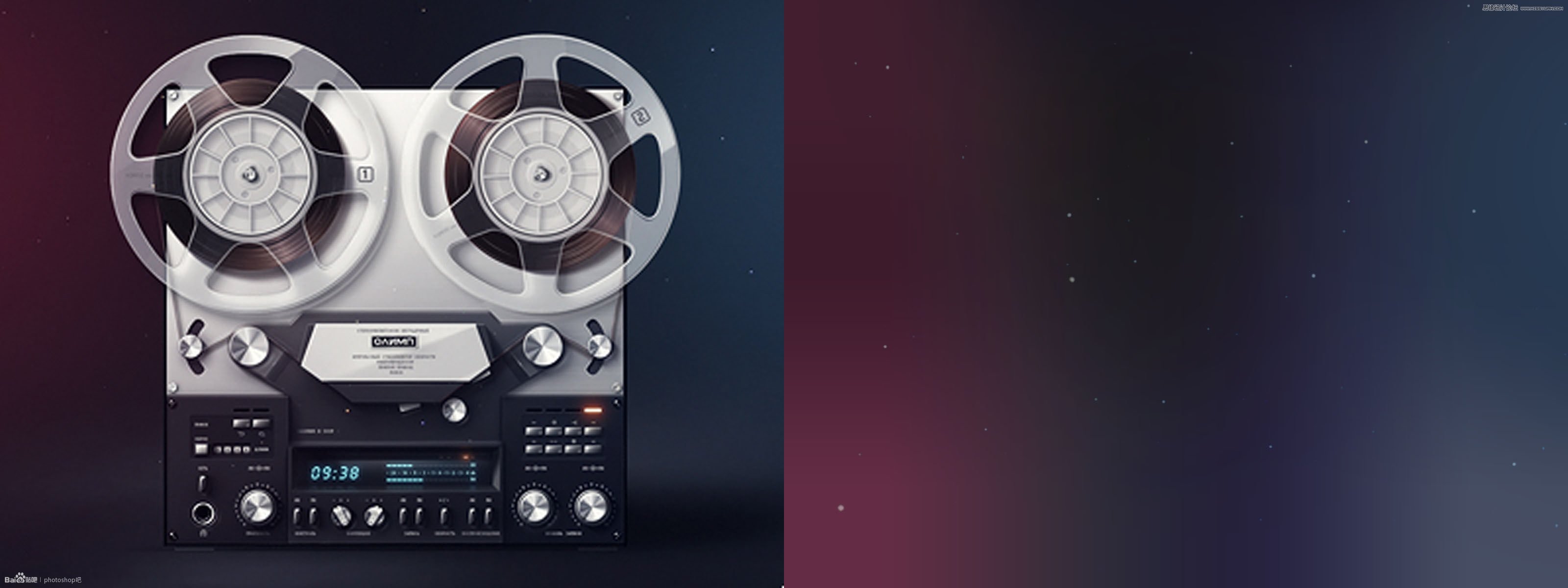 Photoshop临摹超逼真的录音机图标教程