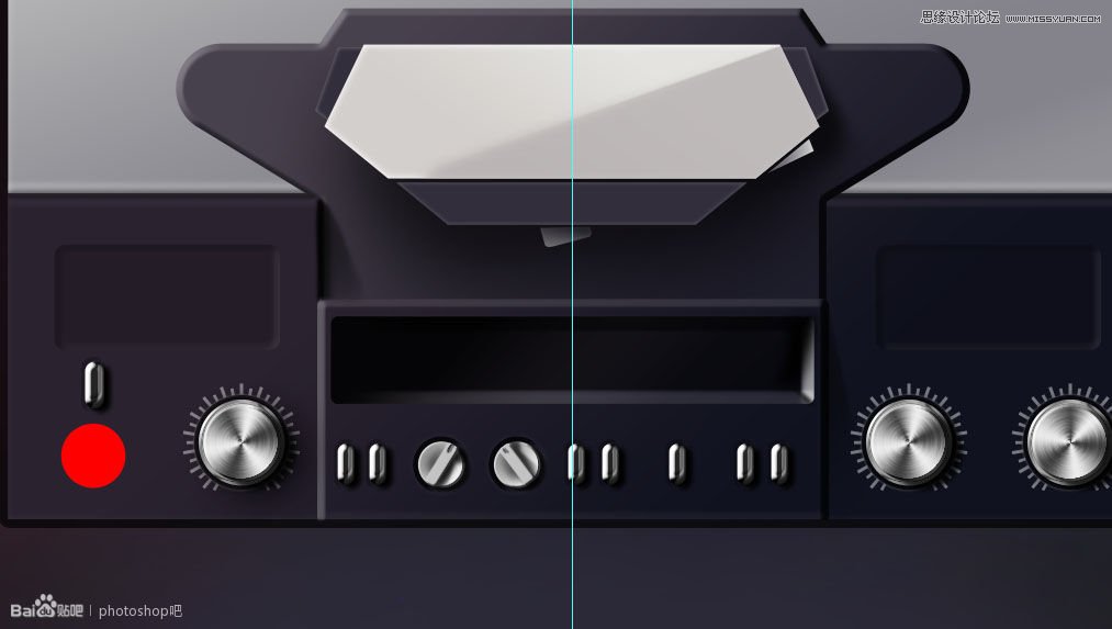 Photoshop临摹超逼真的录音机图标教程