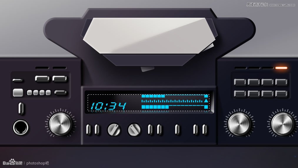 Photoshop临摹超逼真的录音机图标教程