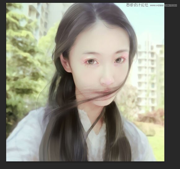Photoshop把人像美女照片转成唯美的手绘效果
