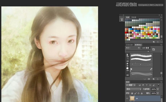 Photoshop把人像美女照片转成唯美的手绘效果