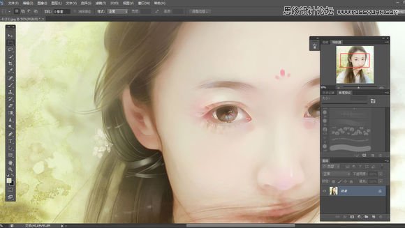 Photoshop把人像美女照片转成唯美的手绘效果