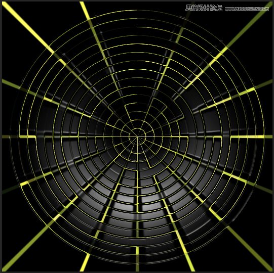 Photoshop制作创意的蜘蛛网风格喇叭