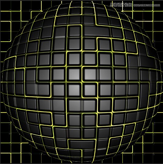 Photoshop制作创意的蜘蛛网风格喇叭