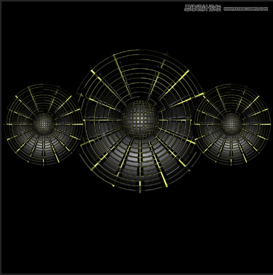 Photoshop制作创意的蜘蛛网风格喇叭