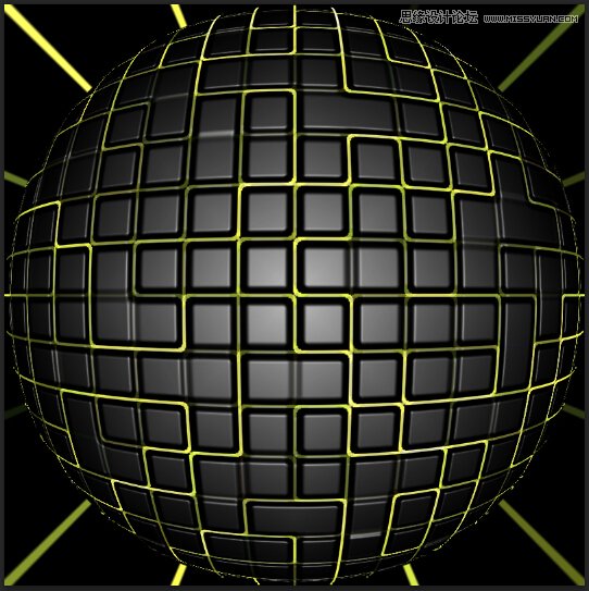 Photoshop制作创意的蜘蛛网风格喇叭