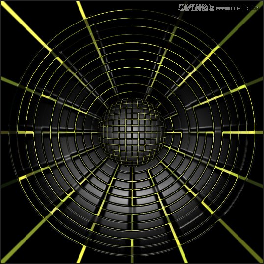 Photoshop制作创意的蜘蛛网风格喇叭