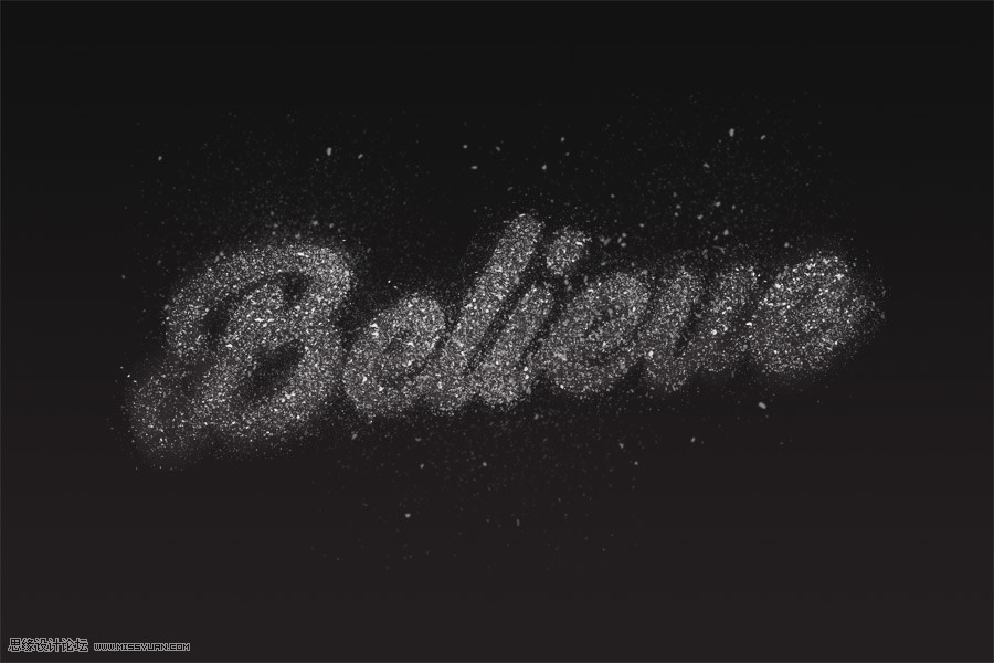 Photoshop制作绚丽星空装饰的艺术字教程