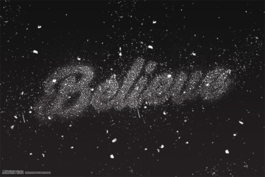 Photoshop制作绚丽星空装饰的艺术字教程