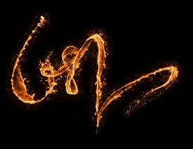 PS制作飞溅特效的火焰艺术字教程