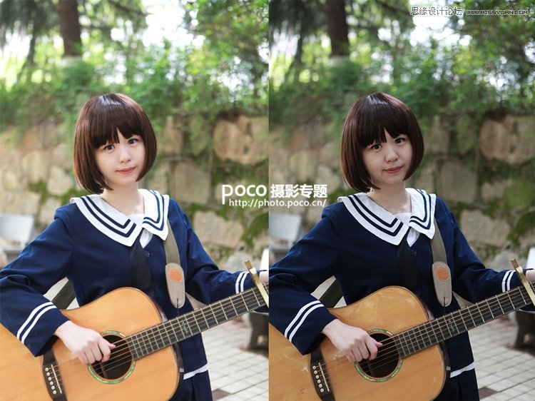 Photoshop调出外景女孩通透的逆光效果图