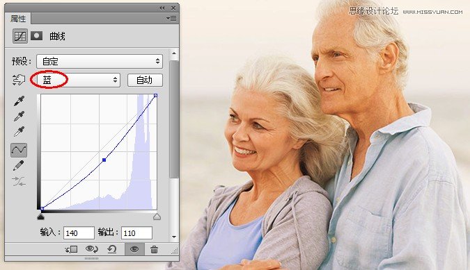Photoshop巧用曲线调出人像照片复古效果