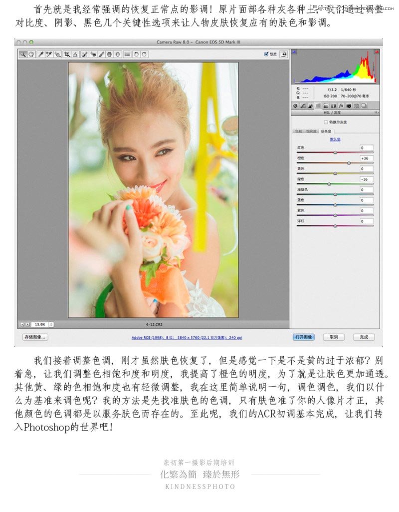 Photoshop快速的调出人像照片小清新效果