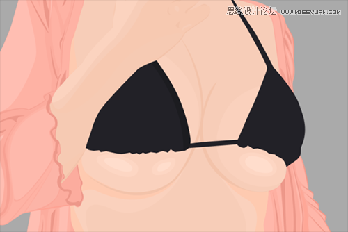 Photoshop绘制矢量风格的苍老师效果图