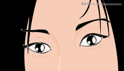 Photoshop绘制矢量风格的苍老师效果图