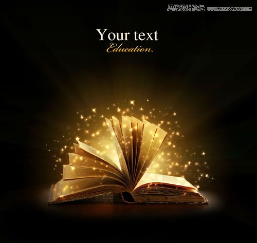 Photoshop合成正在操控魔法书的巫师教程