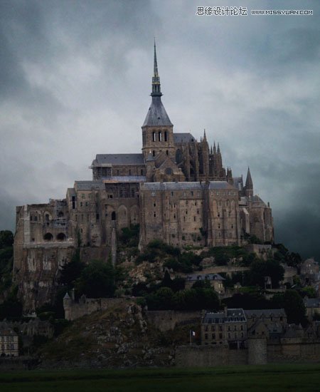 Photoshop合成正在操控魔法书的巫师教程