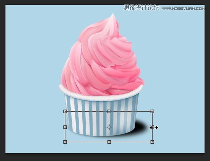 Photoshop绘制美味可口的冰淇淋图标教程