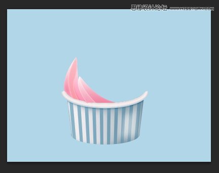 Photoshop绘制美味可口的冰淇淋图标教程