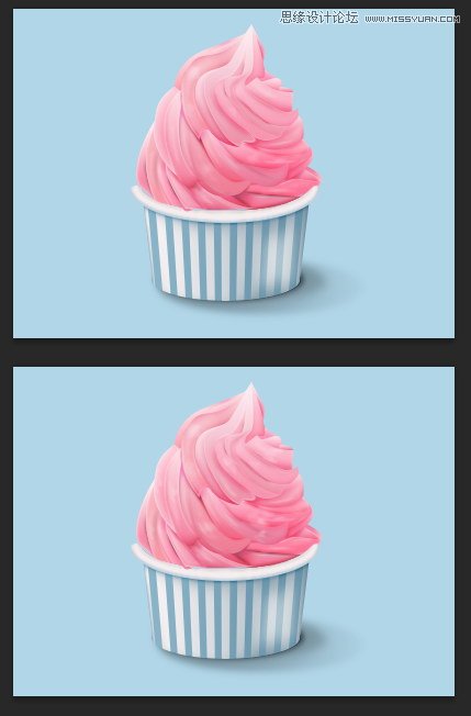Photoshop绘制美味可口的冰淇淋图标教程