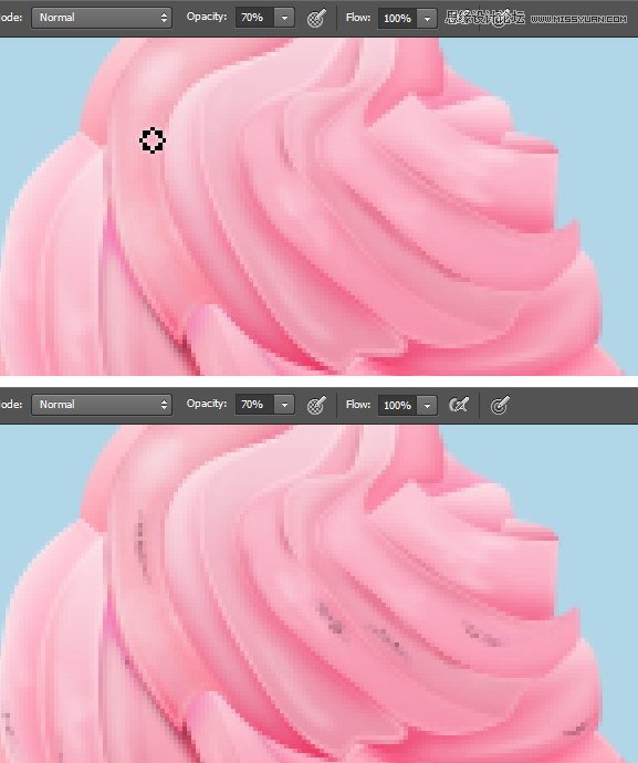 Photoshop绘制美味可口的冰淇淋图标教程