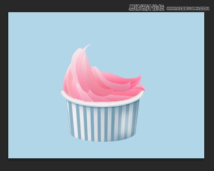 Photoshop绘制美味可口的冰淇淋图标教程