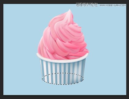 Photoshop绘制美味可口的冰淇淋图标教程