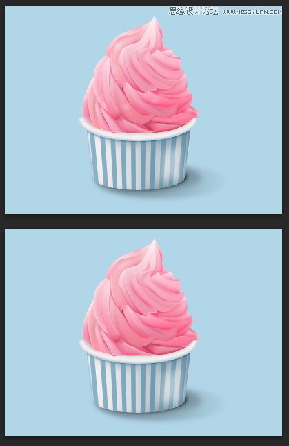 Photoshop绘制美味可口的冰淇淋图标教程