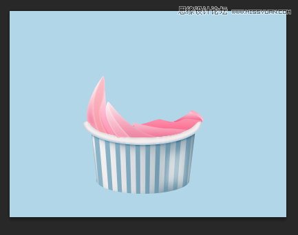 Photoshop绘制美味可口的冰淇淋图标教程