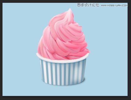 Photoshop绘制美味可口的冰淇淋图标教程