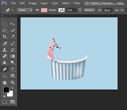 Photoshop绘制美味可口的冰淇淋图标教程