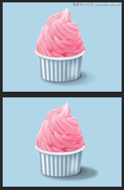 Photoshop绘制美味可口的冰淇淋图标教程