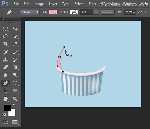 Photoshop绘制美味可口的冰淇淋图标教程