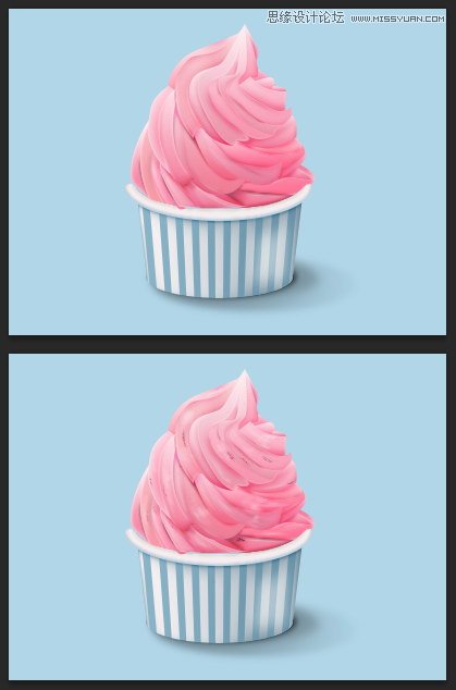 Photoshop绘制美味可口的冰淇淋图标教程