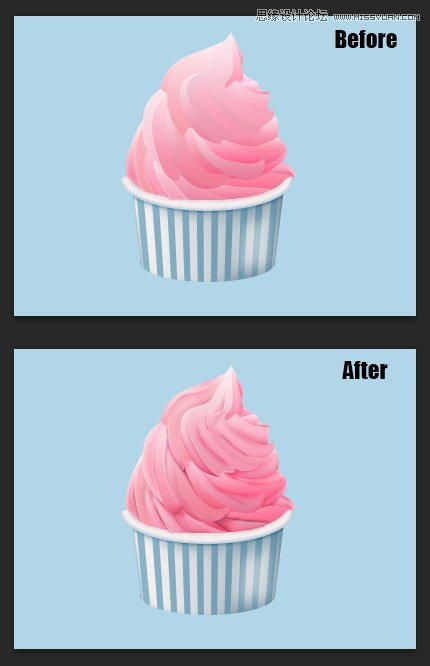 Photoshop绘制美味可口的冰淇淋图标教程