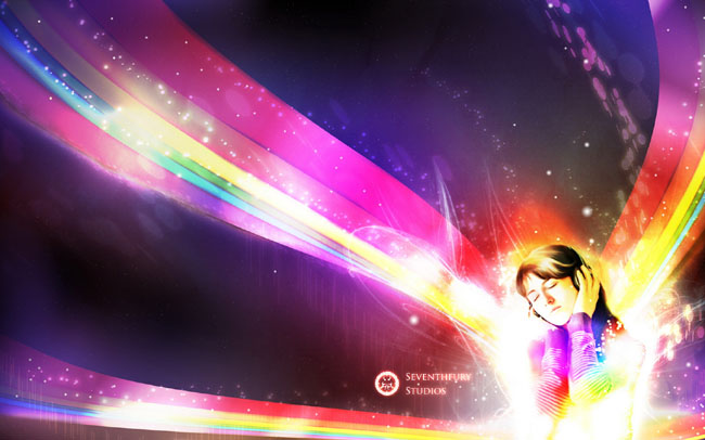 Photoshop设计超酷的炫彩海报效果图