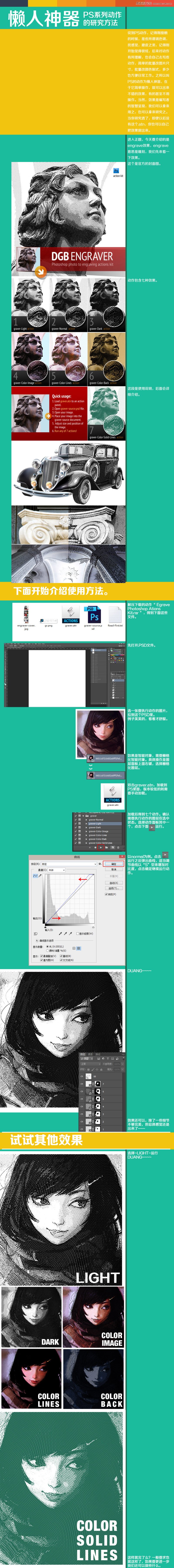 Photoshop详细解析印刷网纹特效动作使用解析