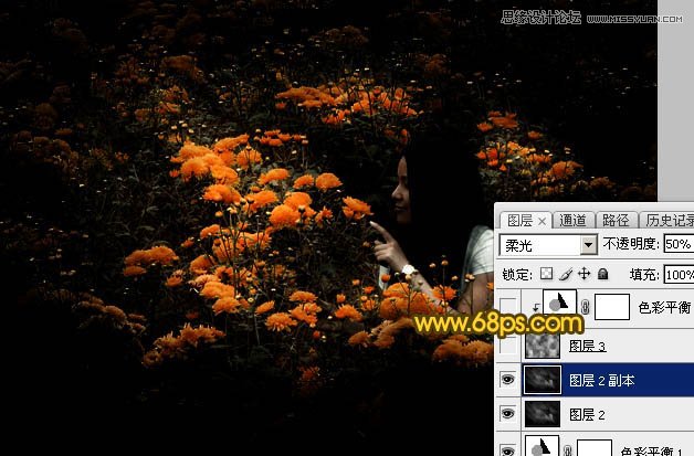 Photoshop调出油菜花人像秋季黄色调