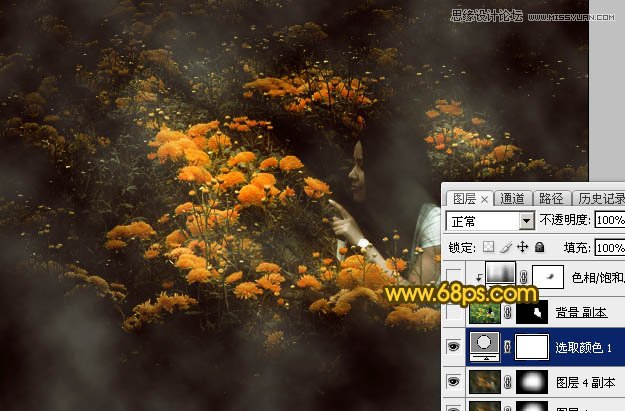 Photoshop调出油菜花人像秋季黄色调