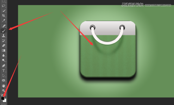 Photoshop设计逼真的购物袋APP图标