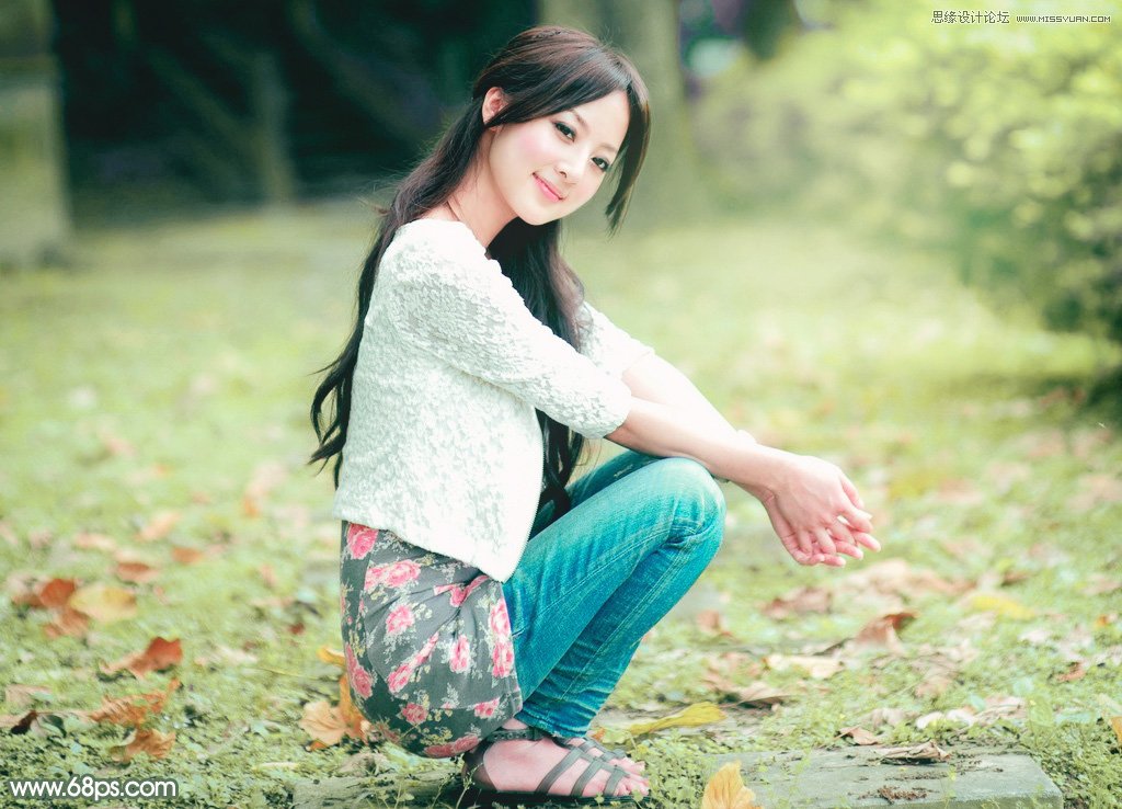 Photoshop调出果子照片唯美青绿色调