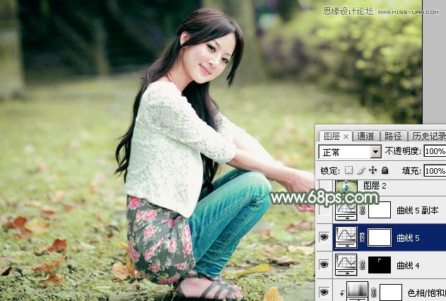 Photoshop调出果子照片唯美青绿色调