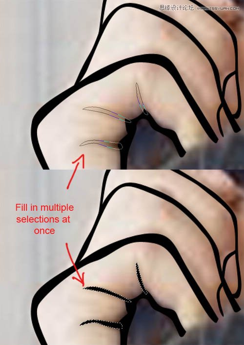 Photoshop把数码照片转矢量风格人像效果