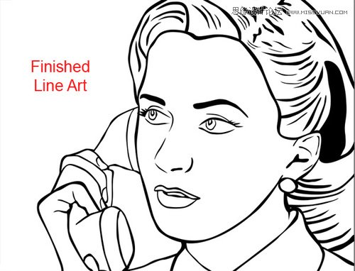 Photoshop把数码照片转矢量风格人像效果