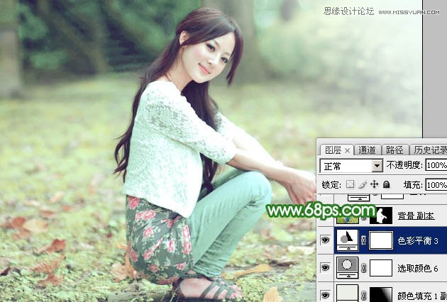 Photoshop调出果子照片唯美的青绿色调